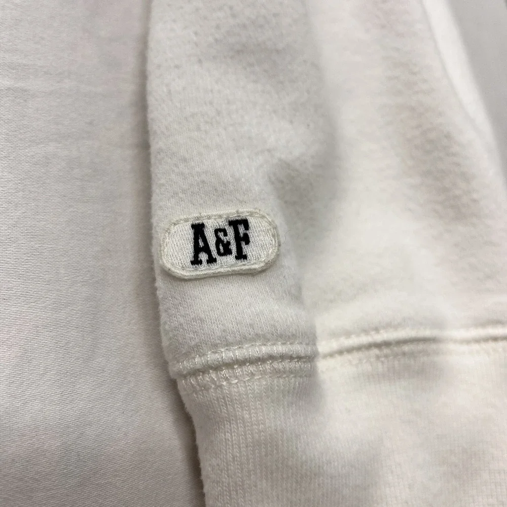 Abercrombie & Fitch Y2K Quarter Zip Jacket Cozy White Women's Medium Long Sleeve - Picture 4 of 10